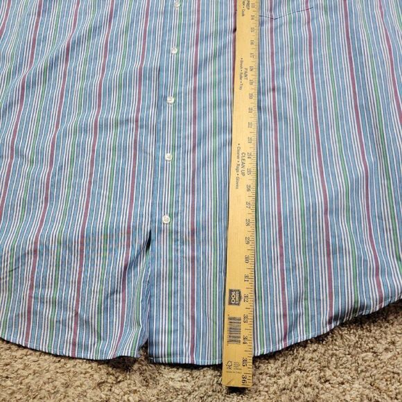 K&S Signature Shirt Mens 20 33/4 Big Multicolor Long Sleeve Button Up Striped - Picture 5 of 8